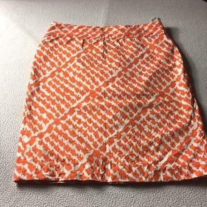 Jcrew size 4 skirt orange and cream